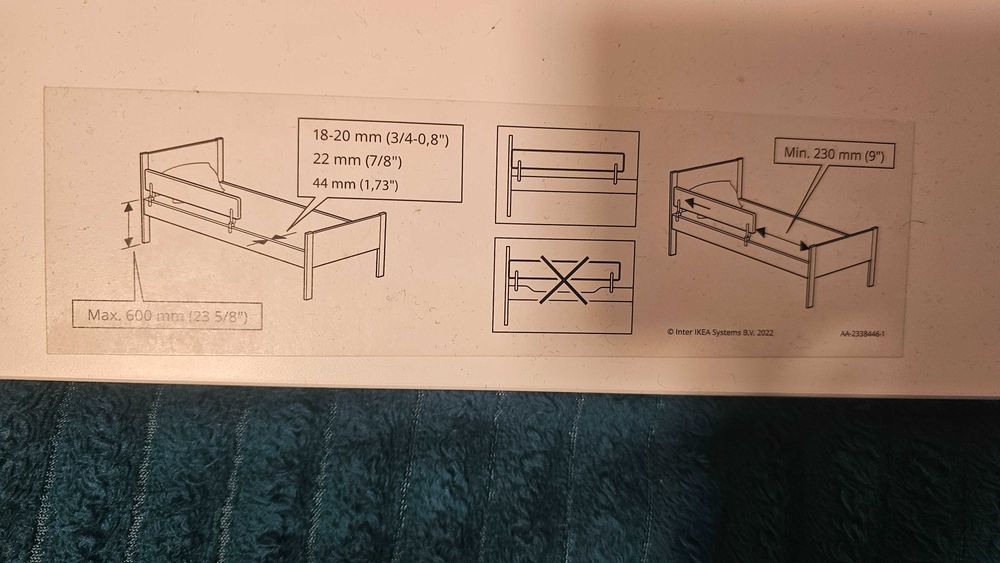 Barierka osłona na łóżko IKEA