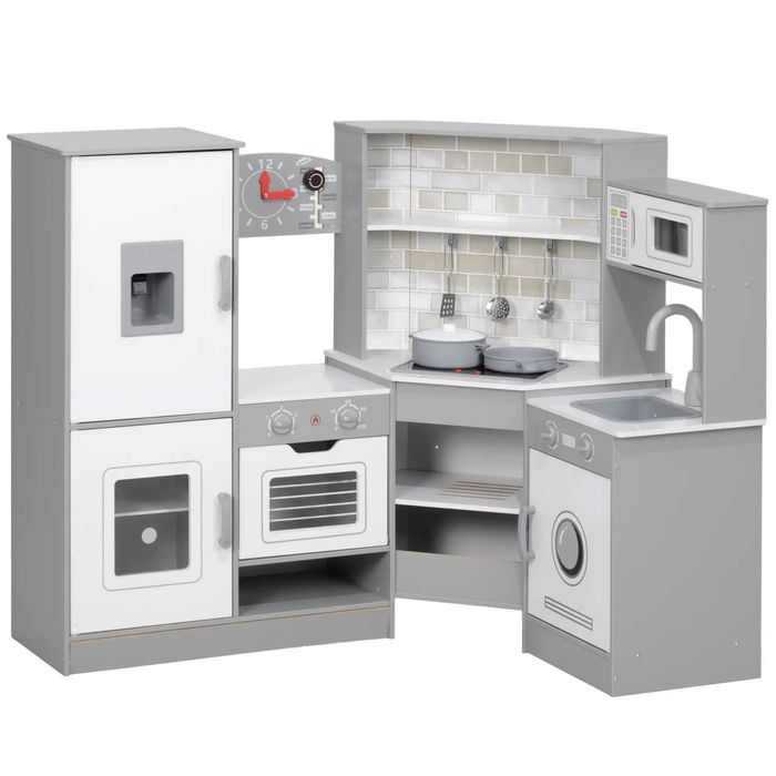 Cozinha de Madeira para Crianças com Sons cinzento – brinquedos