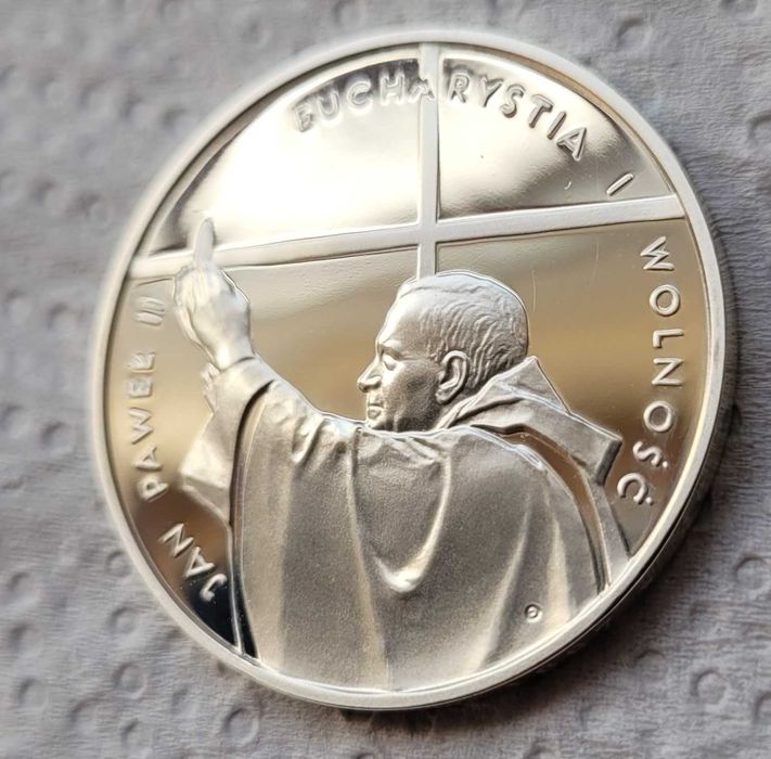 Moneta 10 zł 1997 r. Kongres eucharystyczny JP II