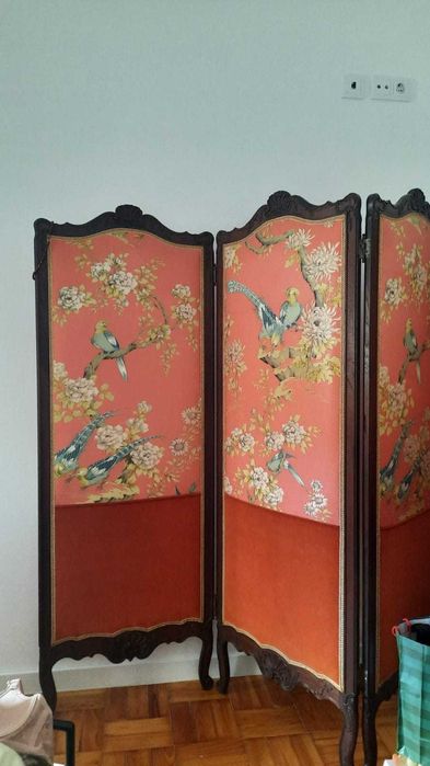 Biombo Antigo em veludo