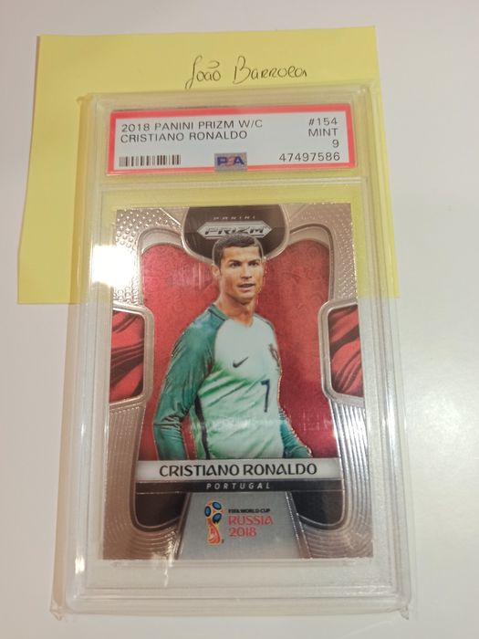 Cristiano Ronaldo #154 Panini Prizm 2018 PSA 9 e 8