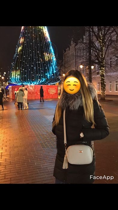 Зимовий жіночий пуховик натуралтрий л розмір