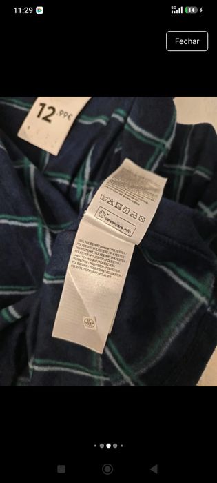 Pijama da loja Mo.nova com etiqueta.