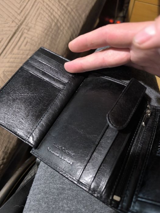 Skórzany portfel Badura nieużywany