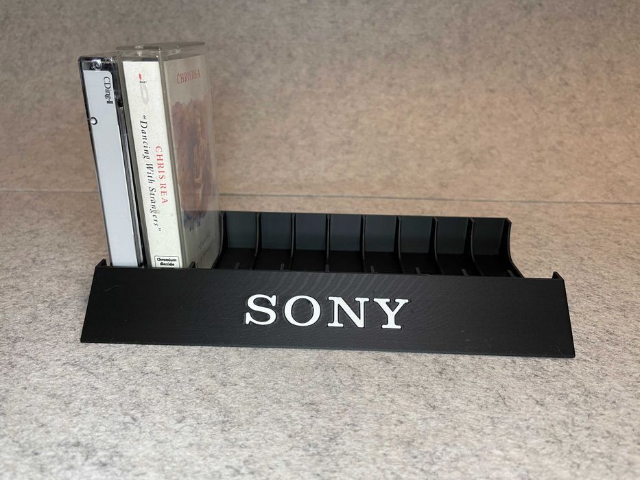 Zestaw stojakow na plyty CD i kasety magnetofonowe Sony