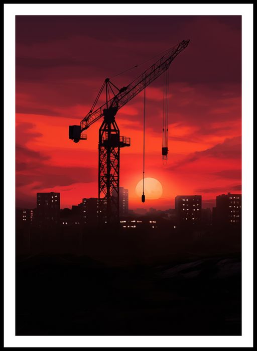 Plakat 59,4x84,1cm Zmierzch Nad Budową