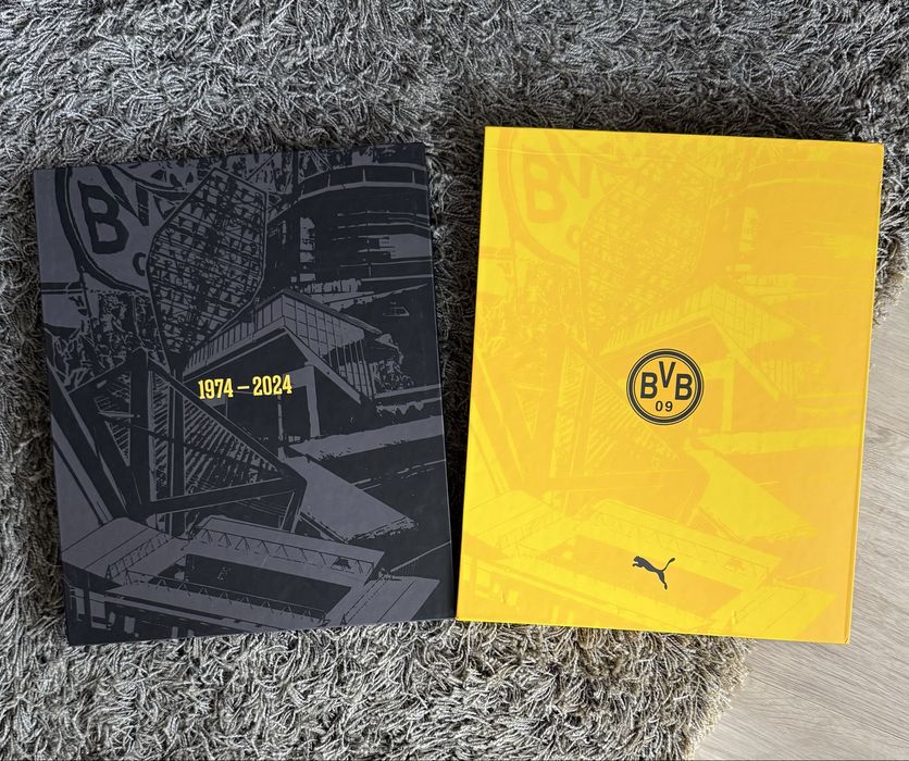 Camisola Borussia Dortmund 50 Anos Signal Iduna Park – Edição Especial – Caixa + Autocolantes