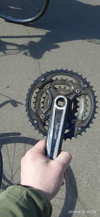 Система звёзды велосипеда PROWHEEL 170 мм/алюминиевые шатуны 24/34/42