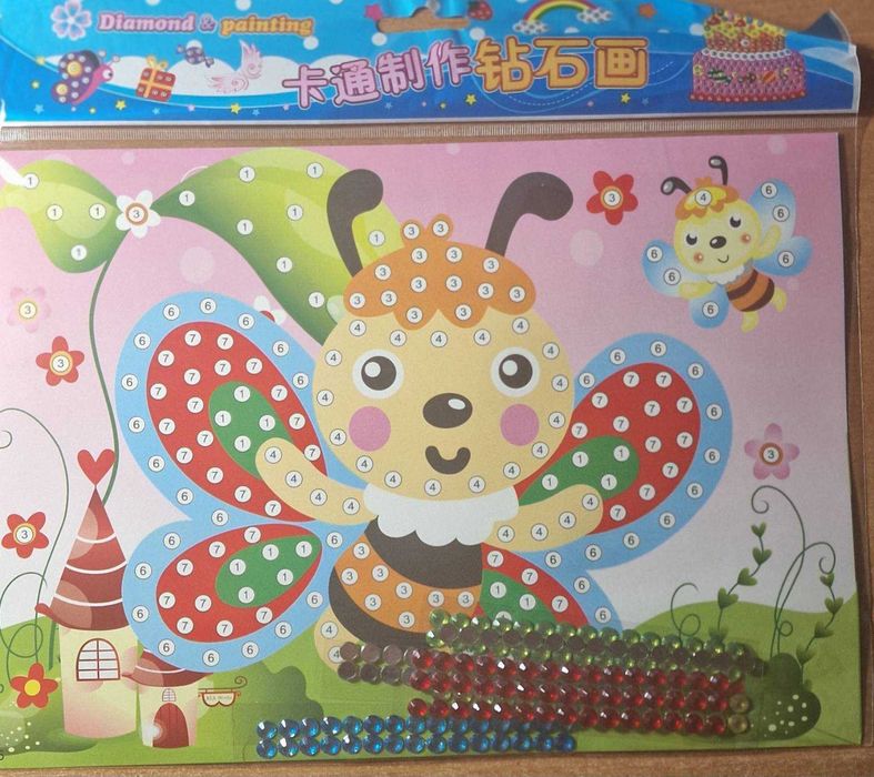 Детская мозаика аппликация блестящие камушки