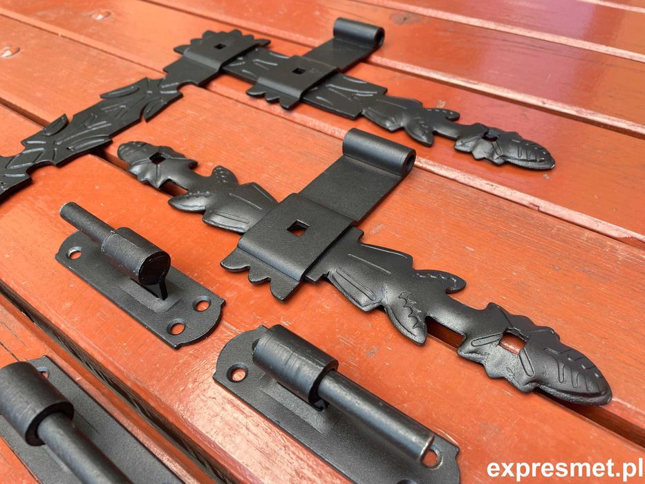 ZAWIAS KĄTOWY DO OKIENNIC DRZWI Ozdobny KUTY Czarny 400x300mm 3szt hak