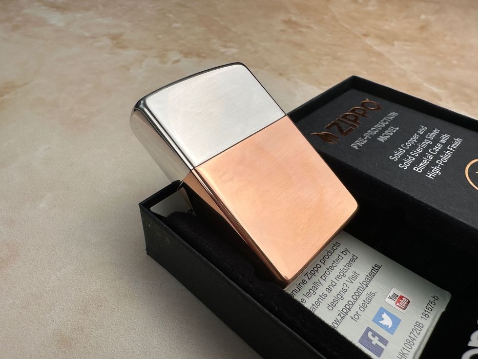 Новая зажигалка Zippo 48694 Bimetal Sterling Silver оригинал подарок
