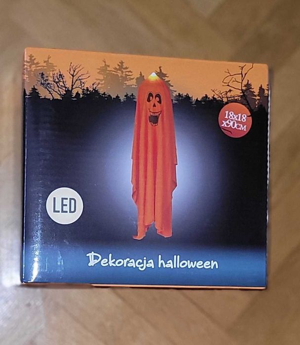 Dekoracje Halloween duch led wiszący zabawa impreza
