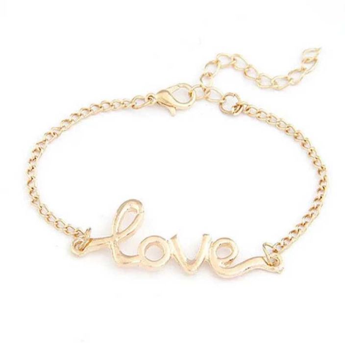 Pulseira "Love" em Dourado Nova