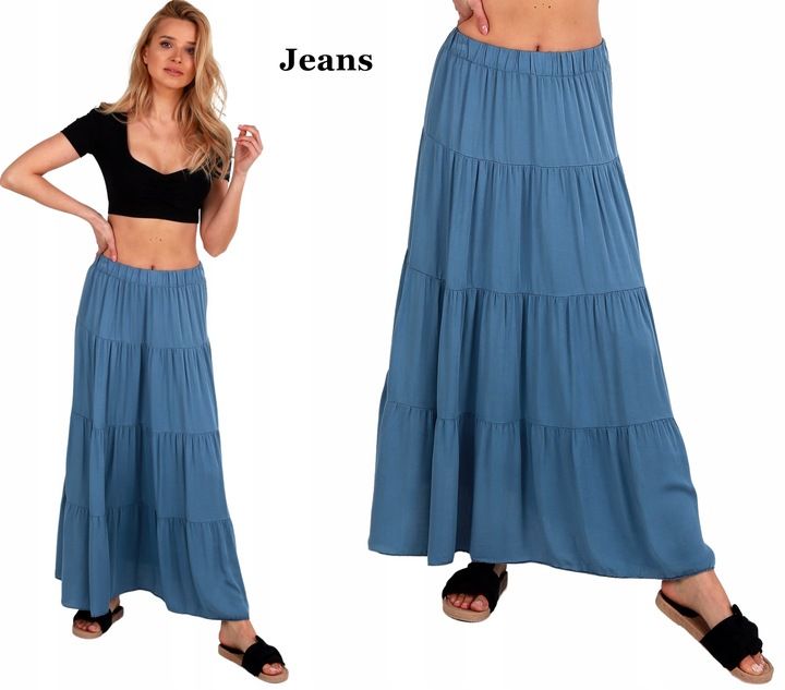 Zwiewna Długa Spódnica Na Lato Hiszpanka Kolory