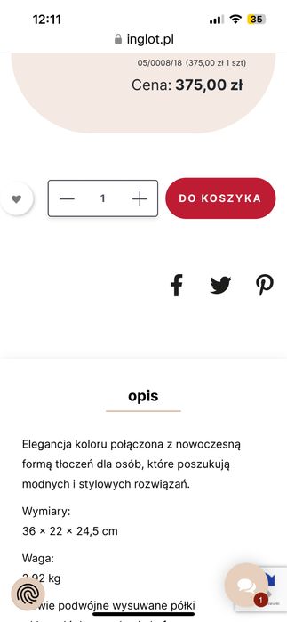 Kuferek kosmetyczny Inglot diamentowy.