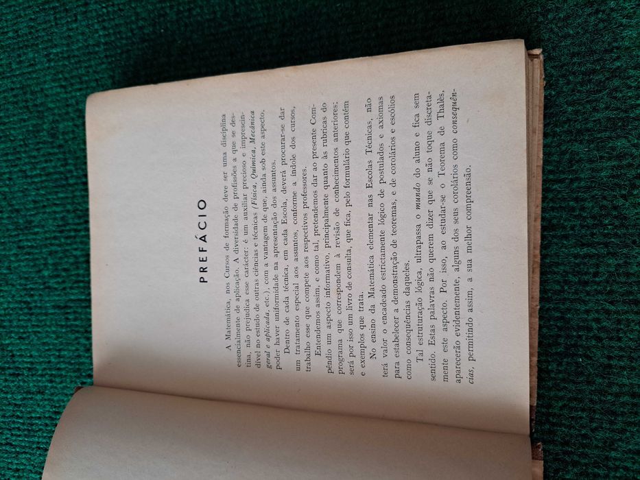 Matemática Para os Cursos de Formação das Escolas Industriais