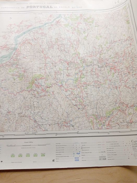Carta Corografica - Caminha - Escala 1 / 50.000 - Ano 1957
