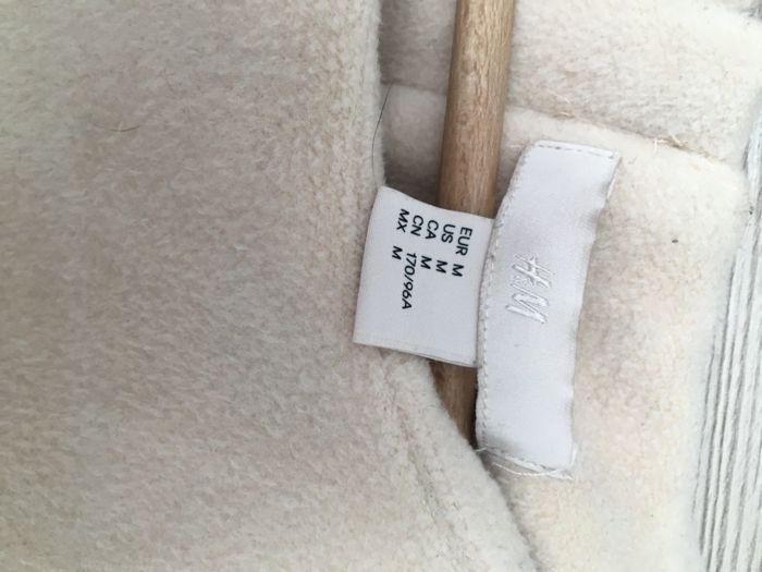 Beżowy camel ciepły polar bluza ze ściągaczami Oversize H&M 38 M