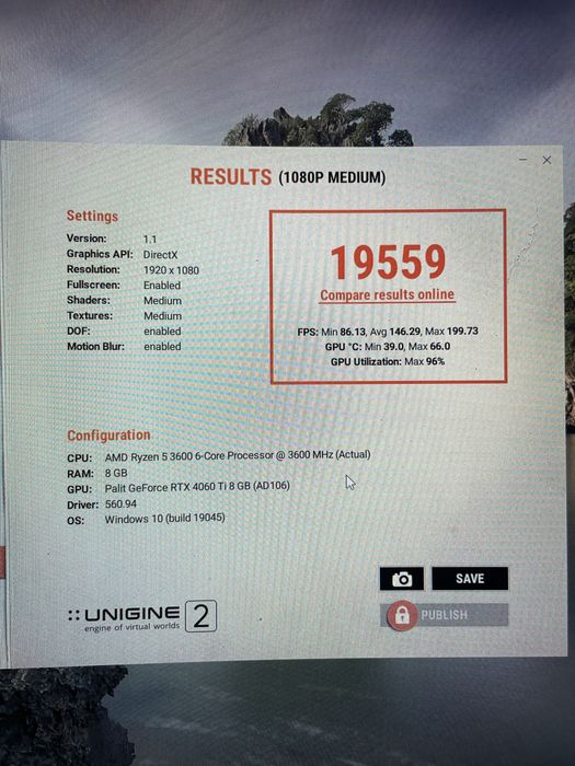 Відеокарта RTX 4060Ti 8 GB Palit