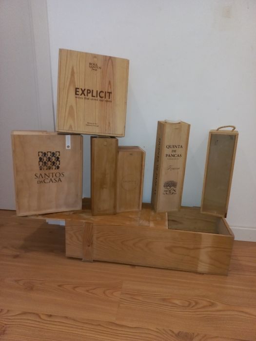 Caixas madeira de vinho