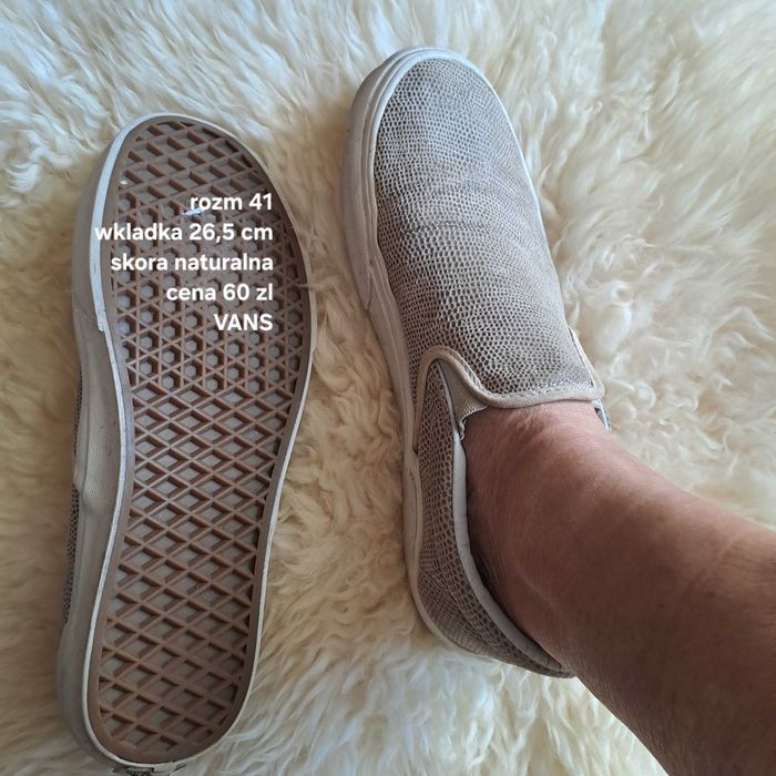 Trampki Vans skora naturalna beż rozm 41