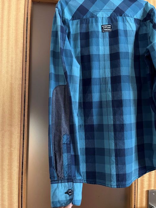 Camisa ao xadrez azul marinho - Homem - Tamanho M