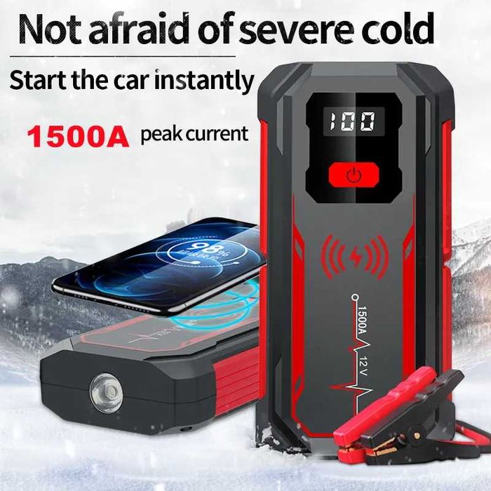 Booster Arranque Baterias 12V  1500A Power Bank USB 20.000 mAh (NOVO)