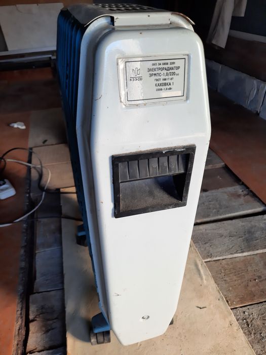 Масляный обогреватель,  рабочее состояние