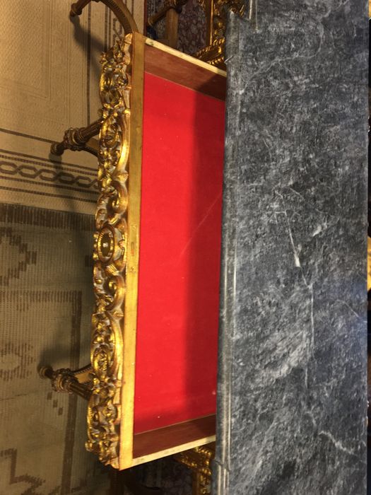 Fabulosa enorme credencia, consola aparador talha dourada