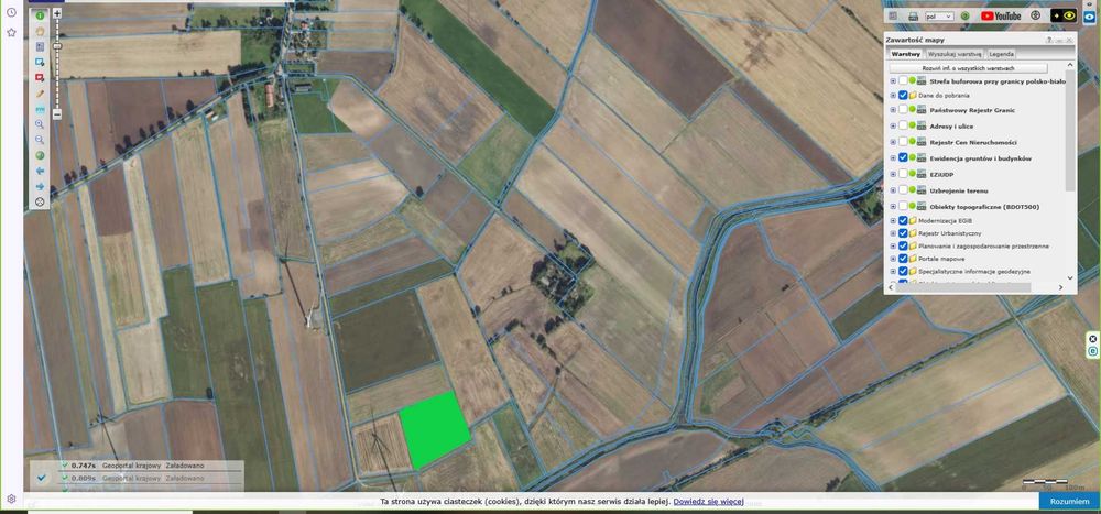 Działka rolna - orna 1,81 ha w Mirowie, Gmina Nowy Staw.