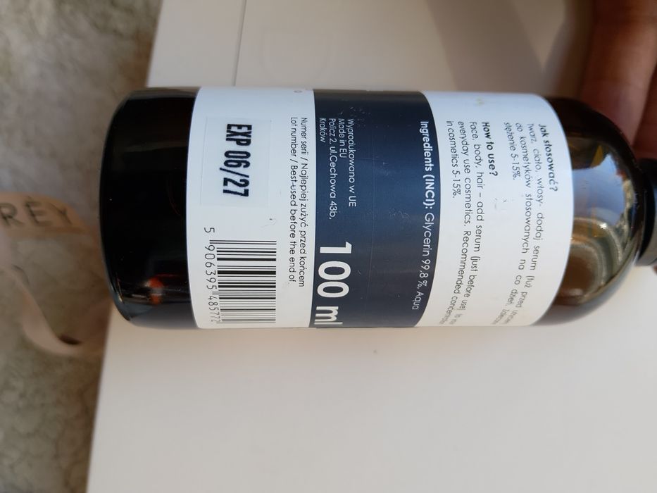 2x gliceryna roślinna serum kosmetyczne