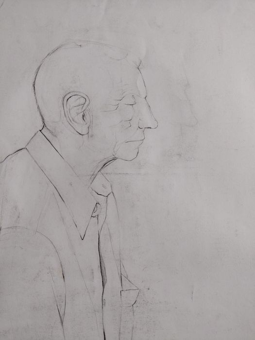 Rysunek, obraz - studium postaci do salonu, biura