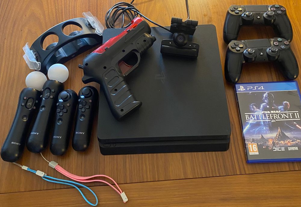 PS4 Pro 1 TB completo com vários acessórios pronto pra jogar