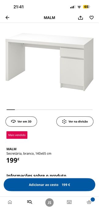 Secretaria ikea branca