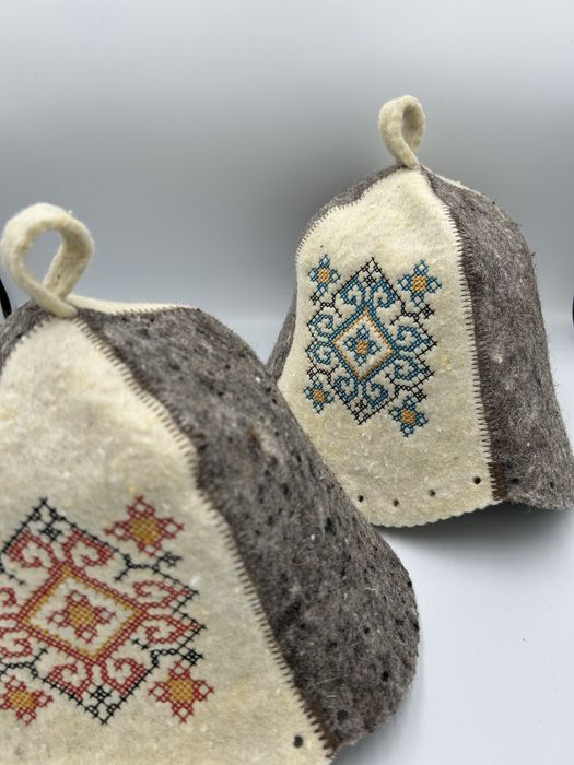 Czapka do sauny welniana, cena za 2 sztuki