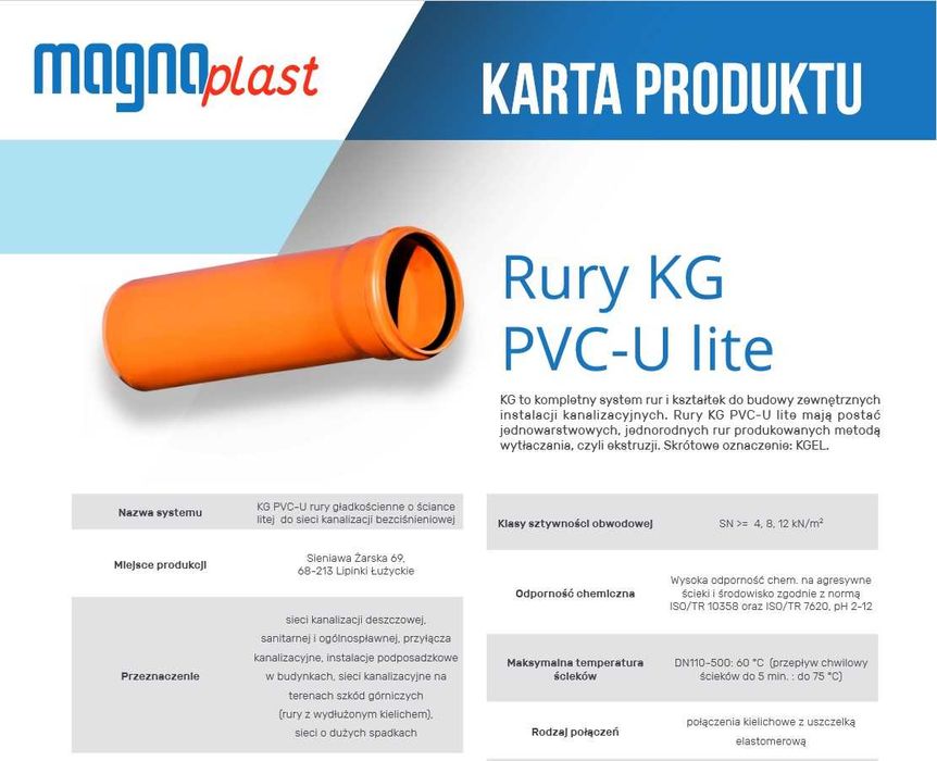 Rury PCV 110, 160, 200 / SN4, SN8, różne długości, Rura PCV 110x2000