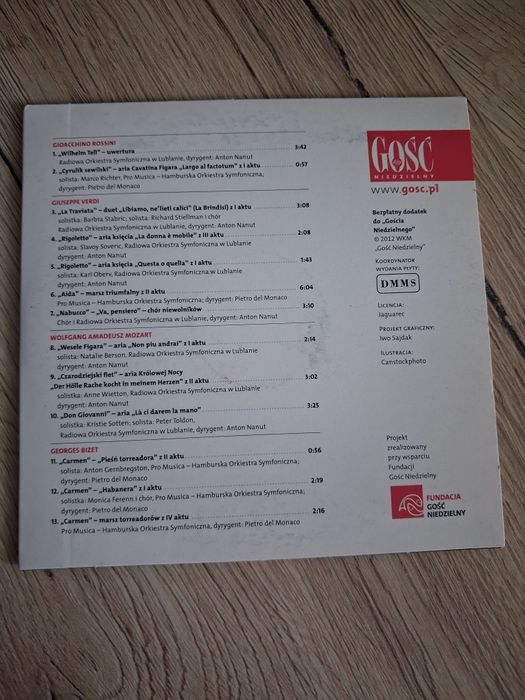 Płyta CD najpiękniejsze przeboje operowe