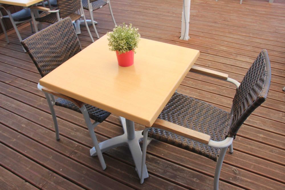 Mesa de Madeira de esplanada de madeira para 4 pessoas