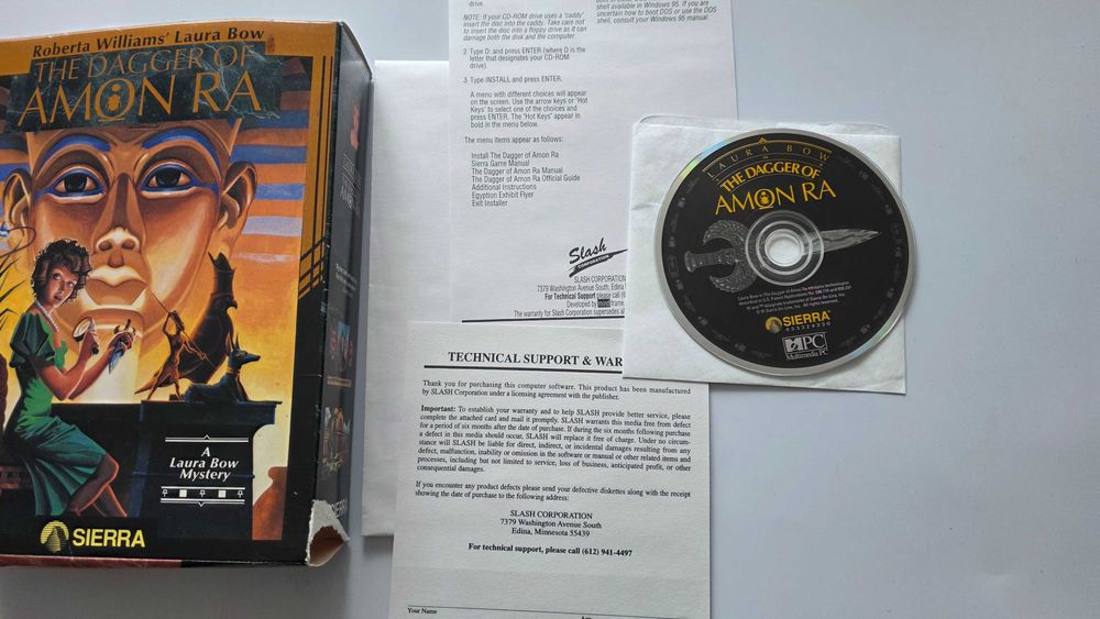 PC big box The dagger of Amon Ra Laura Bow sierra