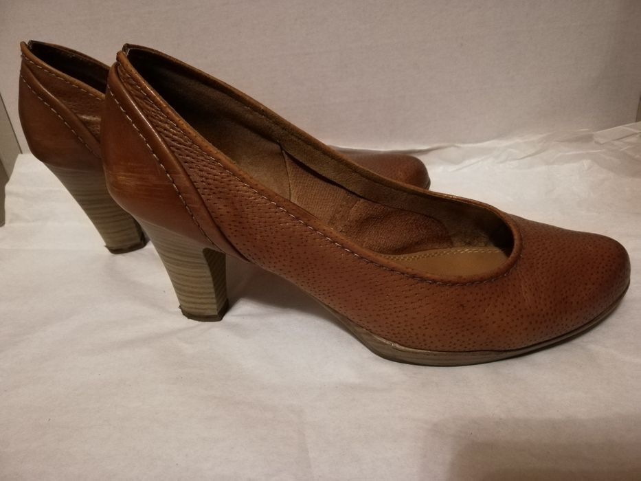 Buty na obcasie Marco Tozzi 100% skóra naturalna r. 38