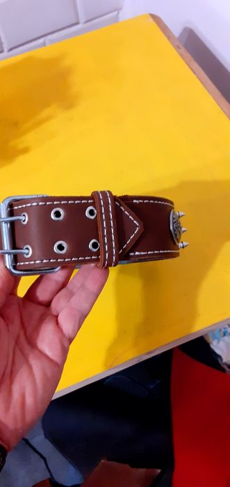 нашийник на собаку шкіряний ручної роботи  ротвейлер пітбуль Ошейник