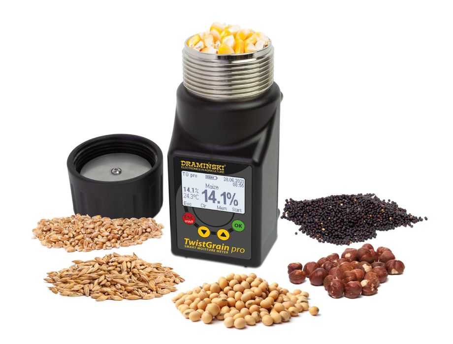 Oryginalny wilgotnościomierz, tester do zboża DRAMIŃSKI Twist GrainPro