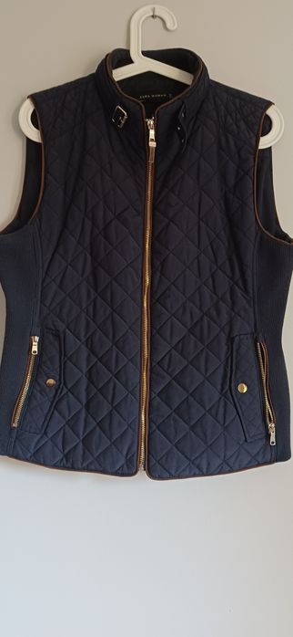 Kamizelka bezrękawnik pikowana damska Zara M 38 granat