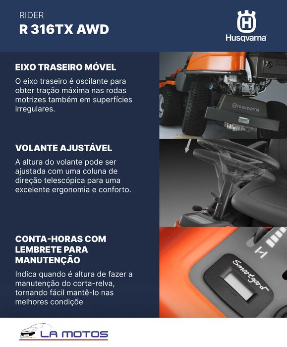 Rider Corta relvas Husqvarna  R 316TX