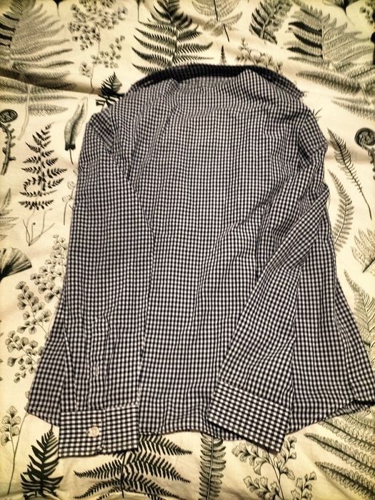 Koszula w kratę elegancka H&M 140, chłopiec
