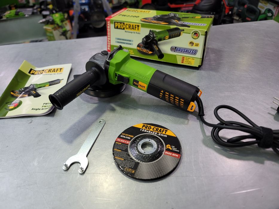 Бесщеточная С Регулировкой об Болгарка ProCraft PW-125 1100Вт НОВИНКА!