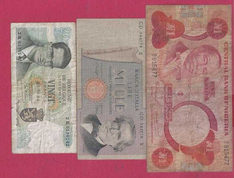 Notas 7 de  6 Paises  Dif China, Korea,Grecia,Paquistão,Nigeria,Italia