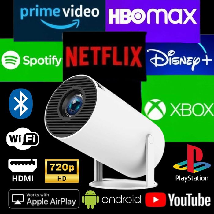 Nowa wersja Projektor HY300 PRO 2025 4K WIFI Przenośny Smart Android
