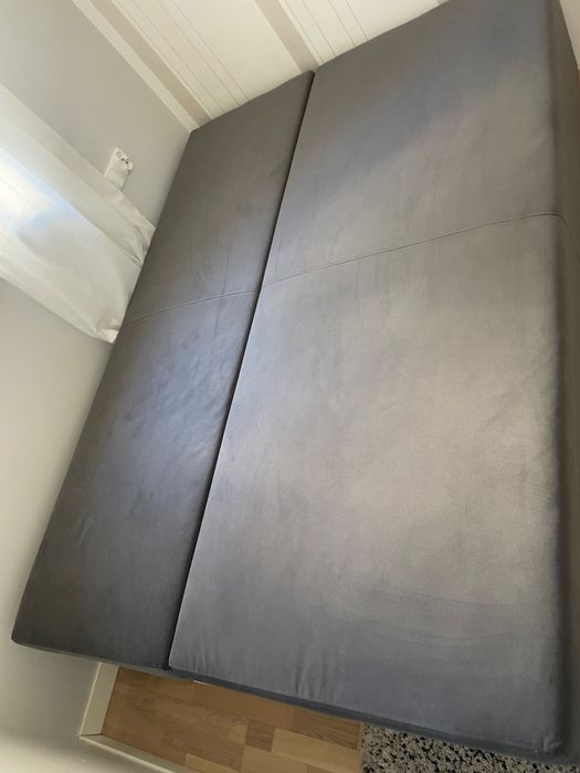 Sofa 3-os. IKEA BRISSUND, rozkładana, Hakebo ciemnoszary