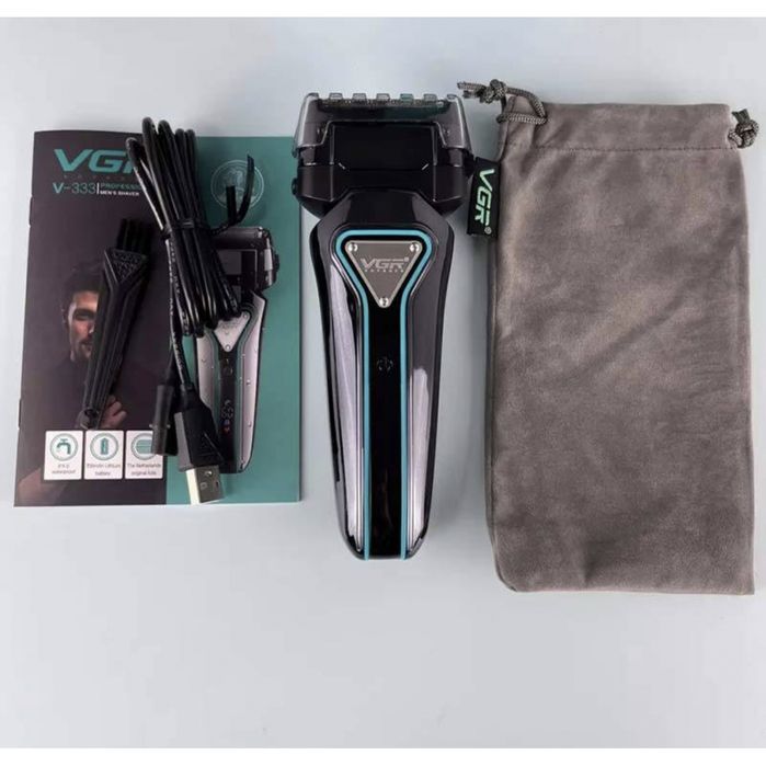 Электробритва VGR V для влажного и сухого бритья с LED-дисплеем.